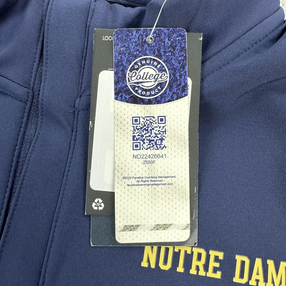 Notre Dame Fighting Irish Pullover Mens Medium Blue 1/4 Zip Under Armour Sweater